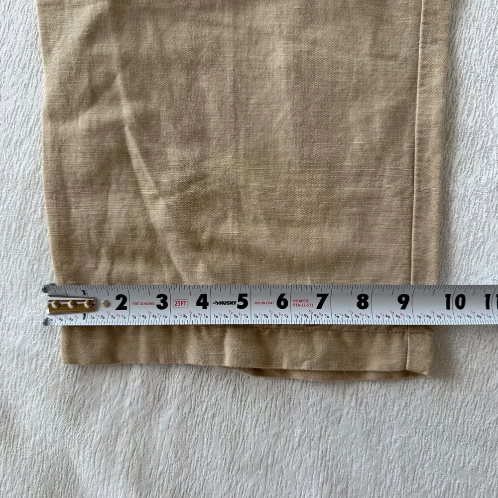 Cubavera Linen Blend‎ Drawstring Pants Relaxed Beige Men Size XL Tall Coastal